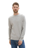 Meski Sweter Tom Tailor Soft Sweater With A Round Neck Grey Heather Melange - 1043192-12035