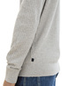 Meski Sweter Tom Tailor Soft Sweater With A Round Neck Grey Heather Melange - 1043192-12035