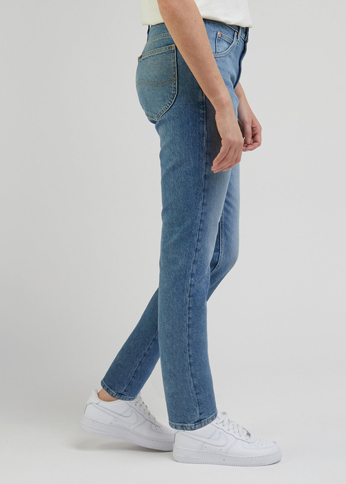 Damskie Spodnie Dzinsowe Lee Rider Modern Mid - L34XHGD82