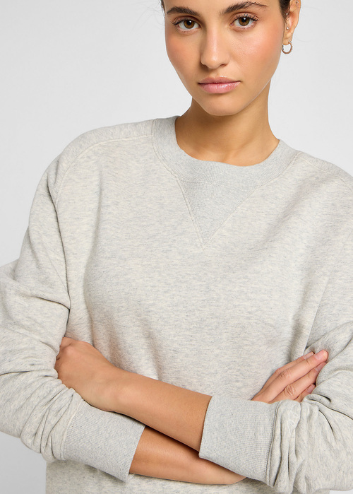 Damski Sweter Lee Long Sleeve Med Wobbly Tee Grey Heather - 112355188