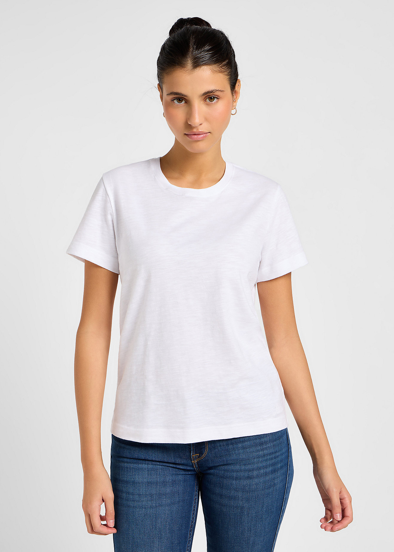 Damski T Shirt Lee Perfect Tee Bright White - 112355195
