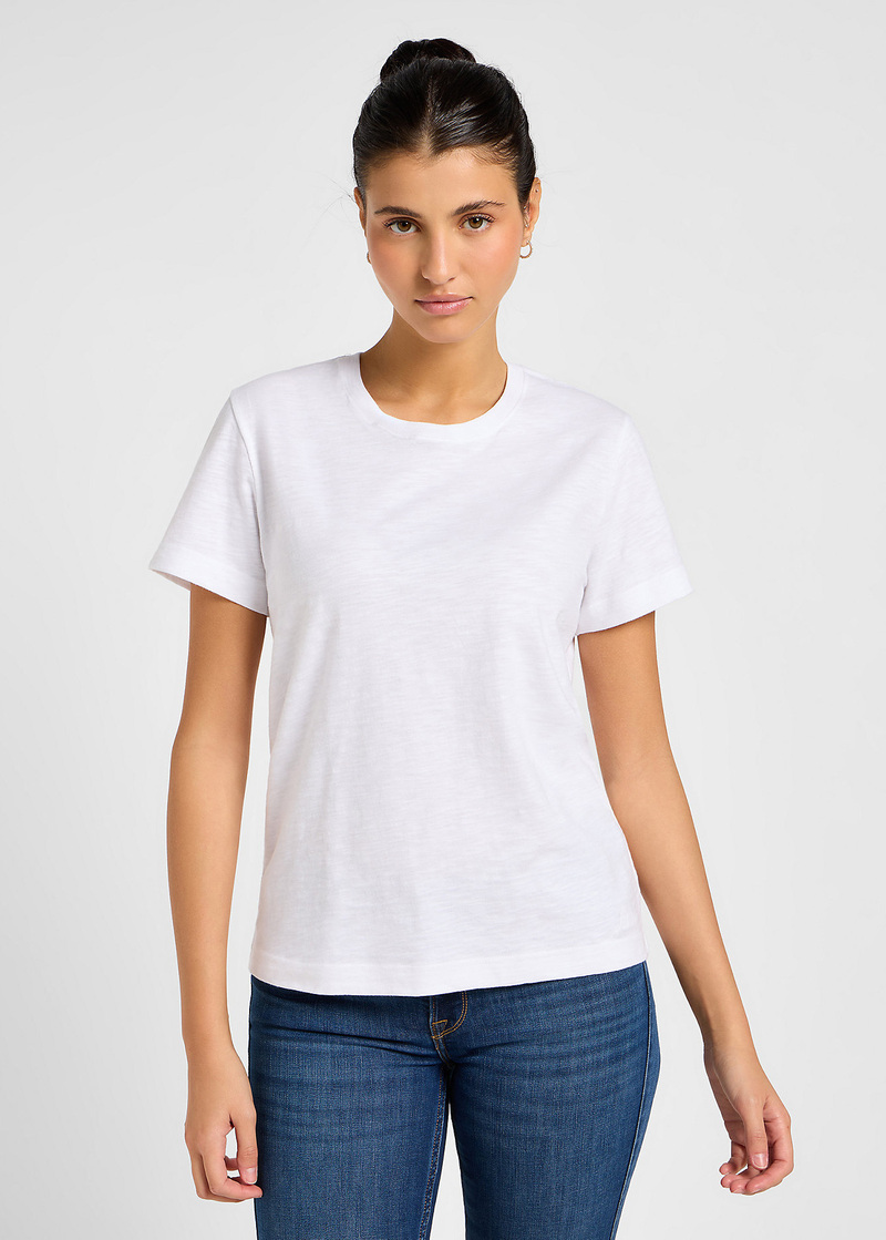 Damski T Shirt Lee Perfect Tee Bright White - 112355195