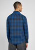 Meska Koszula Materialowe Lee Button Down Shirt Blue Check - 112355642
