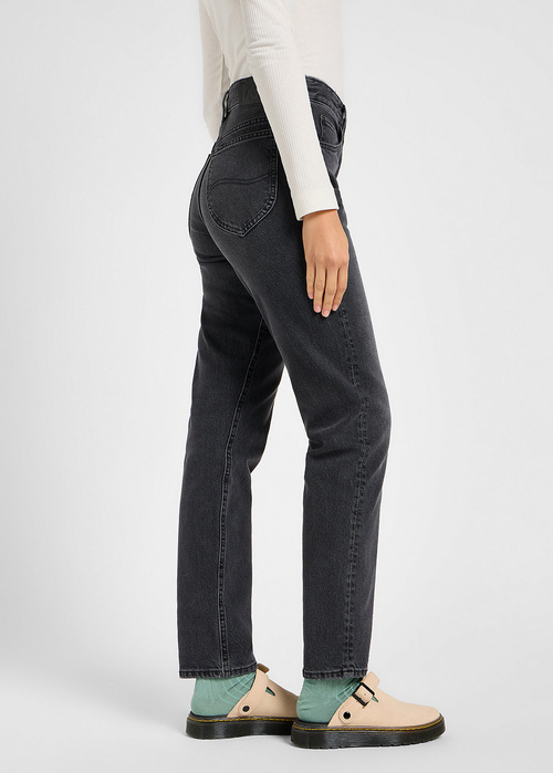 Damskie Spodnie Dzinsowe Lee Rider Refined Black - L34XQBD83