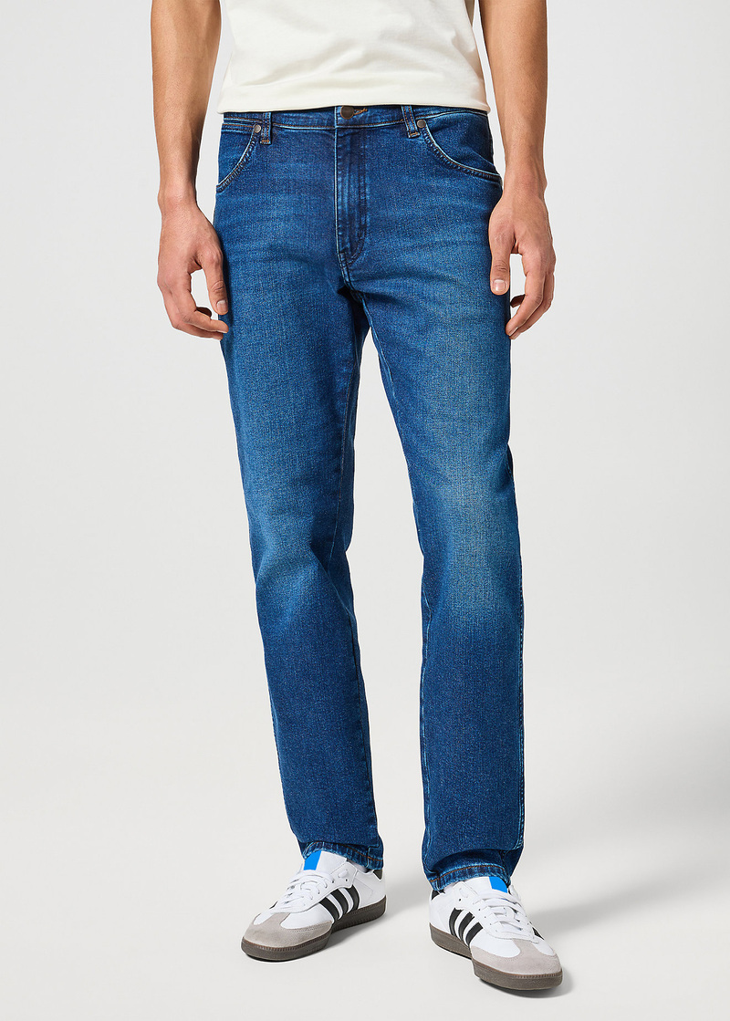 Meskie Spodnie Dzinsowe Wrangler River Dark Trails - 112356895