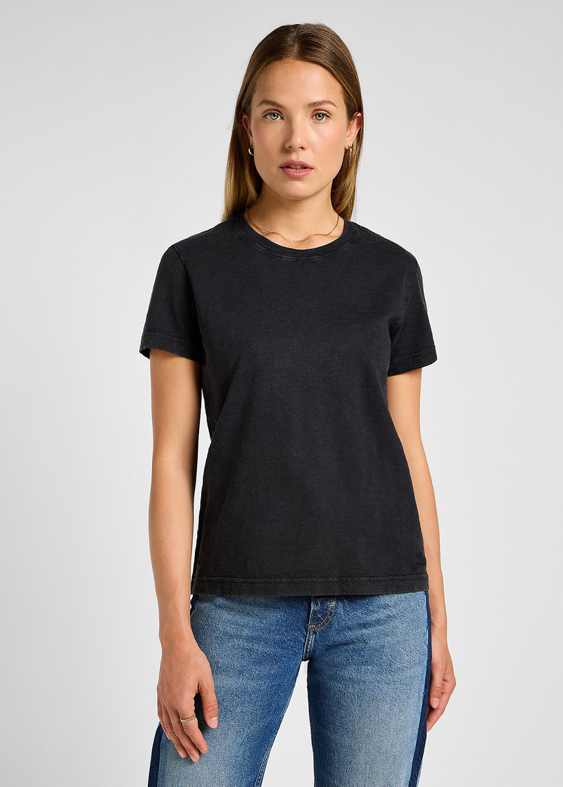 Damski T Shirt Lee Perfect Tee Unionall Black - 112355164
