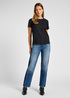 Damski T Shirt Lee Perfect Tee Unionall Black - 112355164