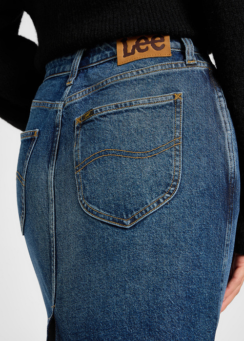 Spodnica Dzinsowa Lee Mid Skirt Dark Glamour - 112355270