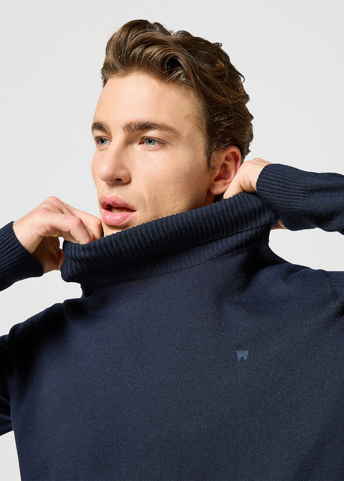 Meski Sweter Wrangler Turtleneck Dark Navy - 112357296