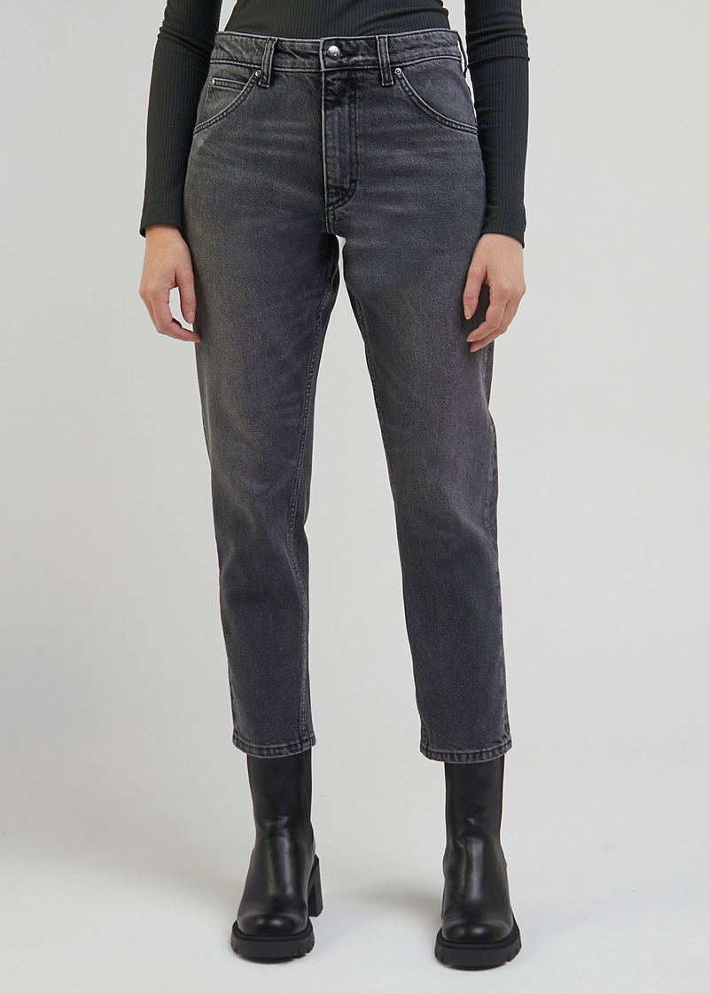 Damskie Spodnie Dzinsowe Lee Rider Refined Black - L34XQBD83