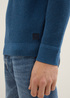 Tom Tailor Structured Crew Neck Sweater Dark Teal Melange - 1042453-36295 Tom Tailor Structured Crew Neck Sweater Dark Teal Melange - 1042453-36295