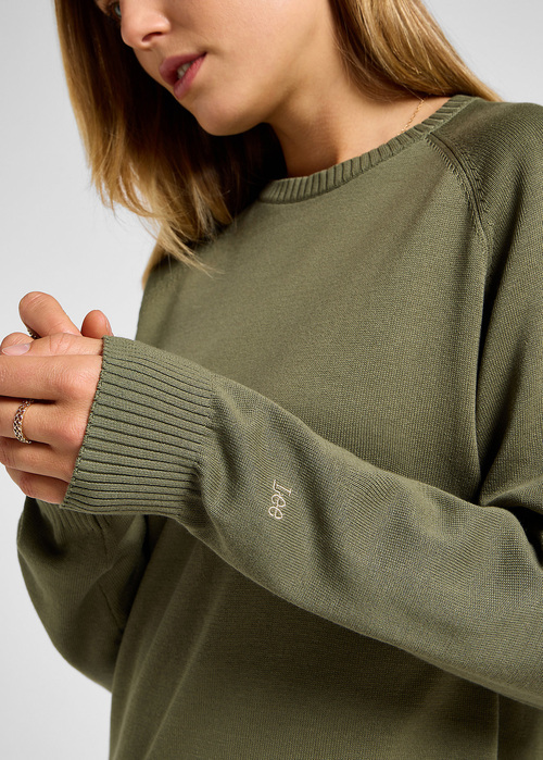 Meski Sweter Lee Clean Raglan Sweater Mercantile Green - 112355673