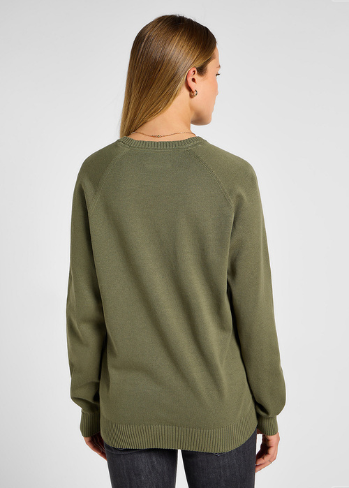 Meski Sweter Lee Clean Raglan Sweater Mercantile Green - 112355673