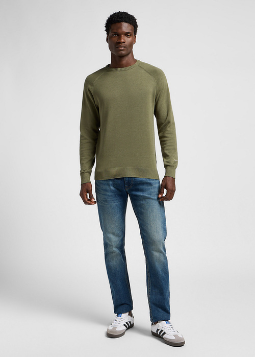 Meski Sweter Lee Clean Raglan Sweater Mercantile Green - 112355673