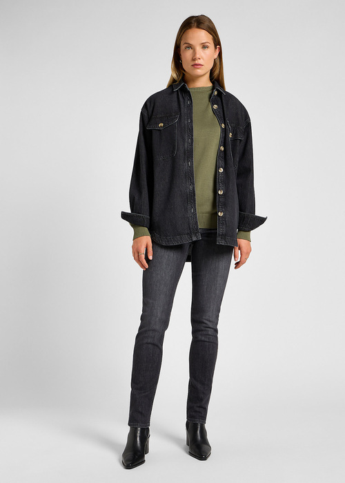 Meski Sweter Lee Clean Raglan Sweater Mercantile Green - 112355673