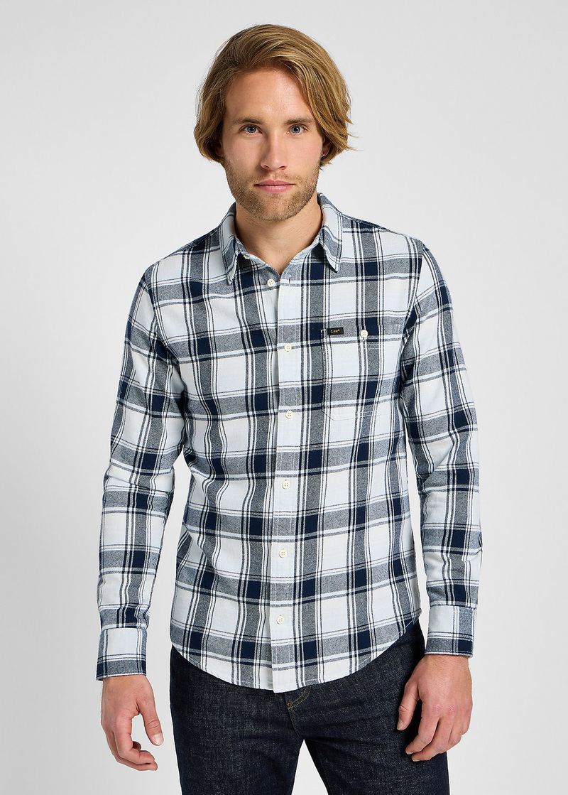 Meska Koszula Materialowe Lee Leesure Shirt Cloud Check - 112355714