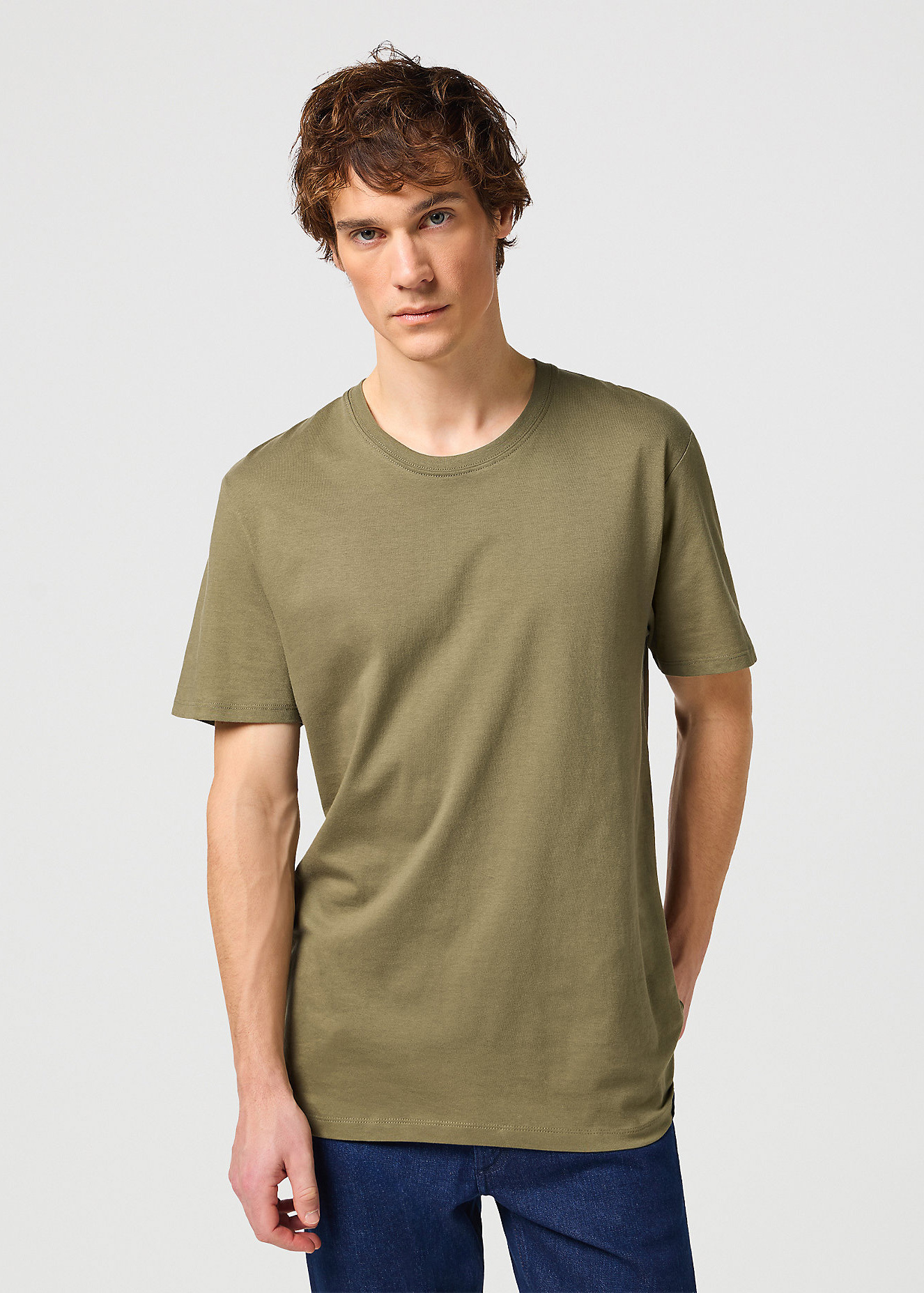 Meski T Shirt Wrangler 2 Pack Tee Dusty Olive - W7G9DHX45