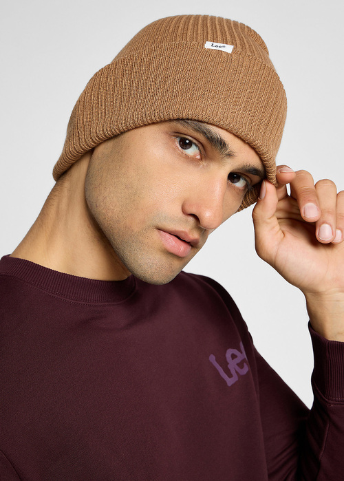 Lee Ribbed Beanie - Clove 112358302 112358302