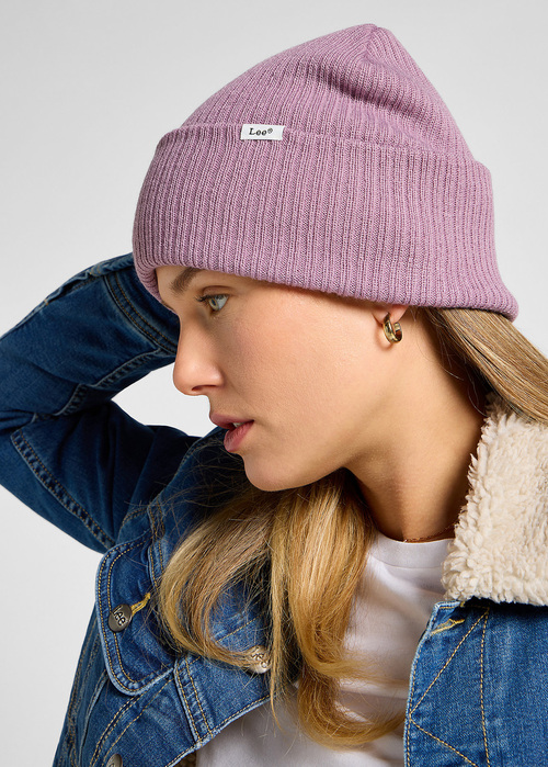 Lee Ribbed Beanie - Pretty Plum 112358334 112358334