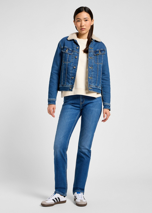 Damskie Spodnie Dzinsowe Lee Marion Straight Mid Switch - 112355417