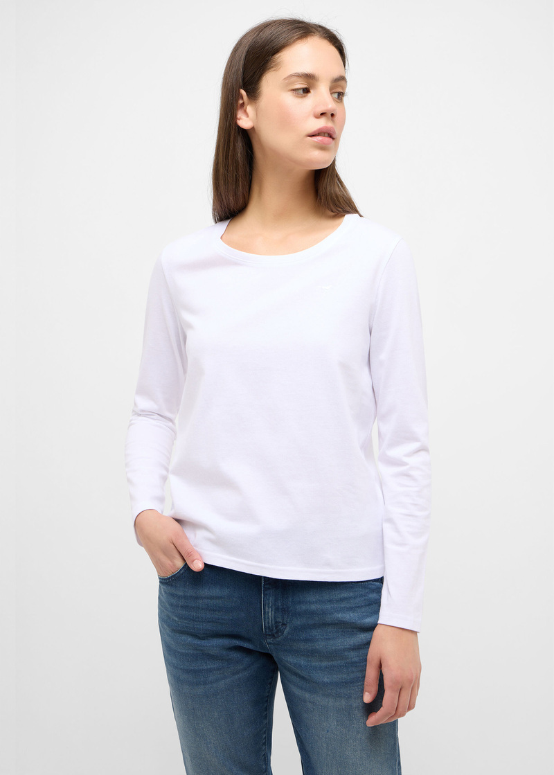 Koszulka Z Dlugim Rekawem Mustang Jeans Elly General White - 1013931-2045