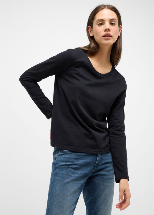 Koszulka Z Dlugim Rekawem Mustang Jeans Elly Black - 1013931-4142