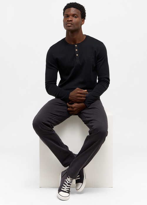 Meska Koszulka Z Dlugim Rekawem Mustang Jeans Arminto Black - 1014698-4142