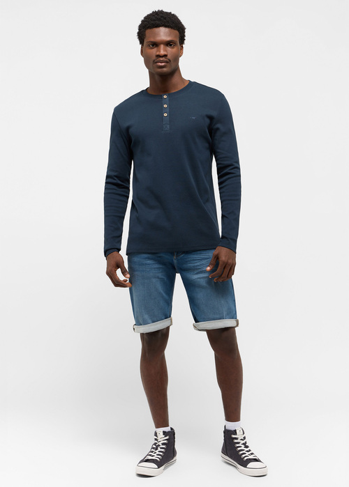 Meska Koszulka Z Dlugim Rekawem Mustang Jeans Arminto Carbon - 1014698-4135