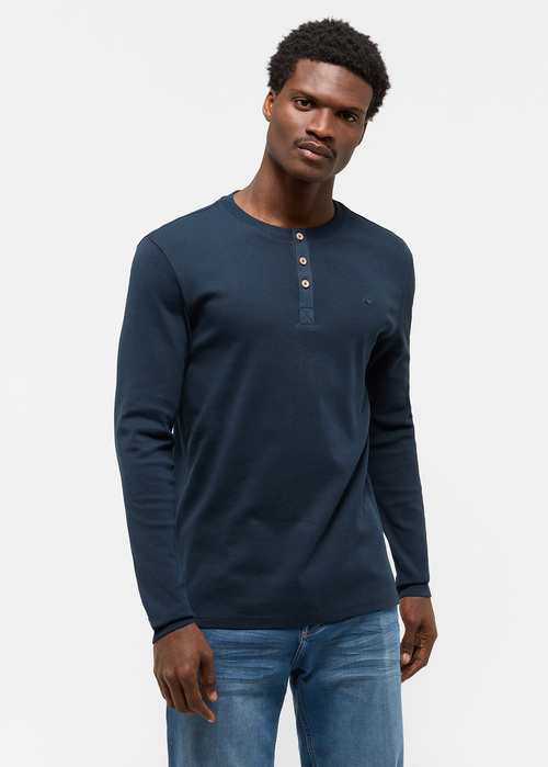 Meska Koszulka Z Dlugim Rekawem Mustang Jeans Arminto Carbon - 1014698-4135