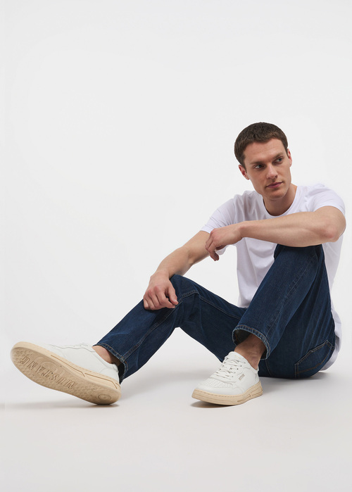 Meskie Spodnie Dzinsowe Mustang Jeans Tramper Straight Denim Blue - 1013717-5000-883