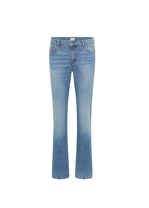 Damskie Spodnie Dinsowe Mustang Jeans Crosby Relaxed Straight Denim Blue - 1013595-5000-402