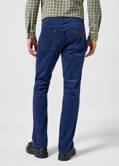 Meskie Spodnie Materialowe Wrangler Greensboro Non Denim Navy - 112355029
