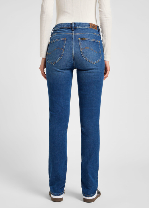 Damskie Spodnie Dzinsowe Lee Elly Dark Twist - 112355553