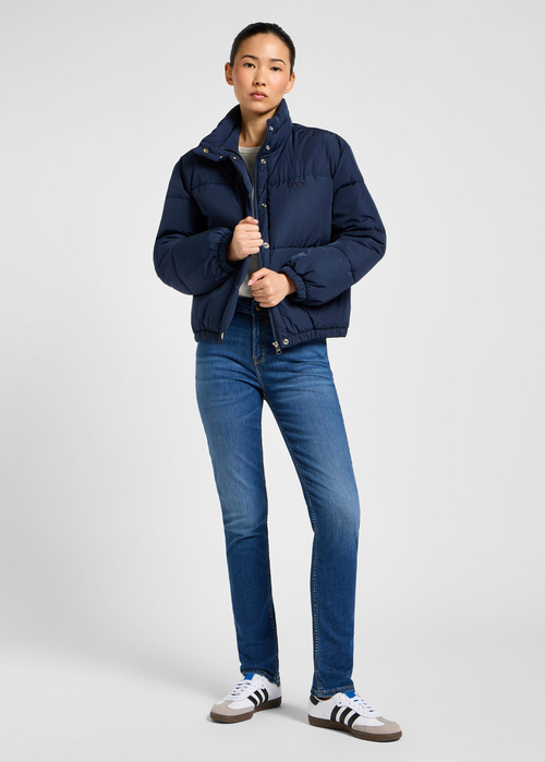 Damskie Spodnie Dzinsowe Lee Elly Dark Twist - 112355553