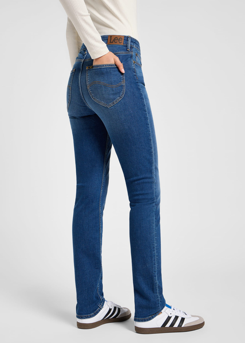 Damskie Spodnie Dzinsowe Lee Elly Dark Twist - 112355553