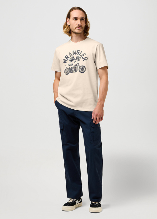 Meski T Shirt Wrangler Americana Tee Vintage White - 112357379