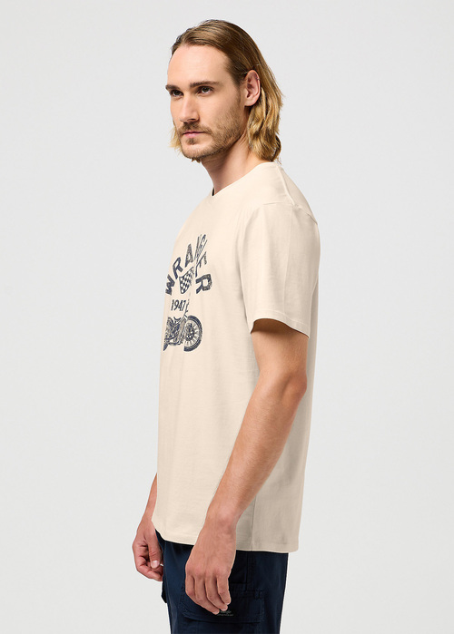 Meski T Shirt Wrangler Americana Tee Vintage White - 112357379