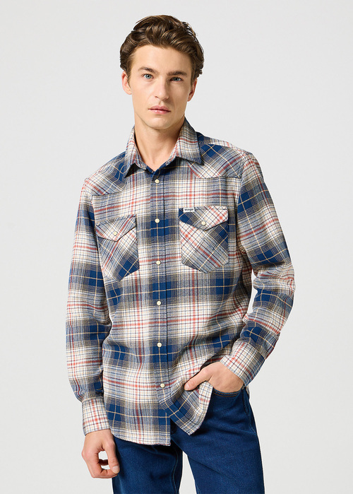 Wrangler Western Shirt - Navy Red Check 112357248 112357248