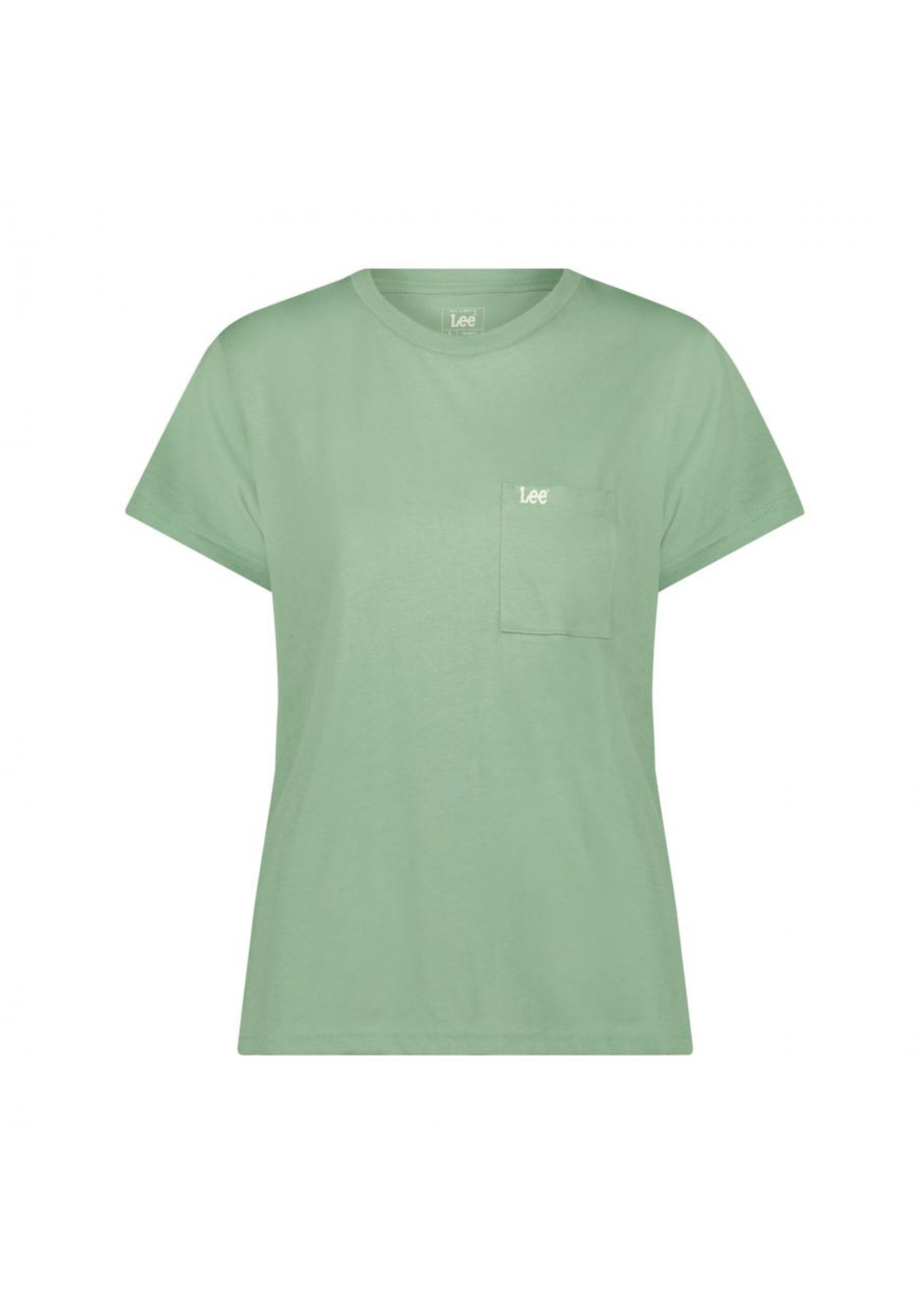 Damski T Shirt Lee Short Sleeve Pocket Tee Intuition Green - 112355092