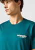 Meski T Shirt Wrangler Graphic Tee Deep Teal - 112355050