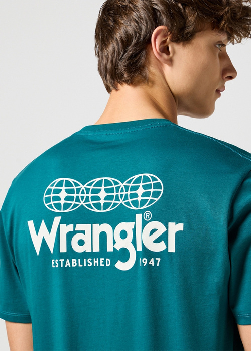 Meski T Shirt Wrangler Graphic Tee Deep Teal - 112355050