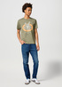 Meski T Shirt Wrangler Americana Tee Dusty Olive - 112355035