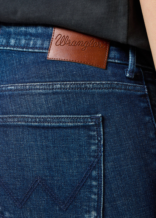 Damskie Spodnie Dinsowe Wrangler Bootcut Slate Tint - 112356395