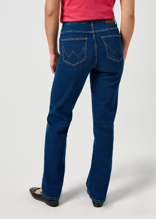 Damskie Spodnie Dzinsowe Wrangler Straight Crisp Canvas - 112355305