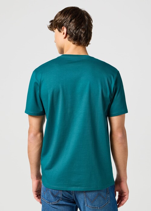 Meski T Shirt Wrangler Graphic Tee Dark Teal - 112355036