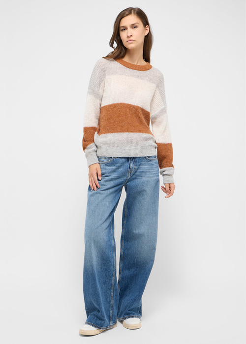 Damski Sweter Mustang Havana Light Knit Stripe - 1015955-12666