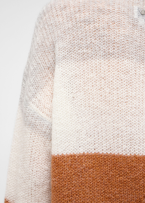 Damski Sweter Mustang Havana Light Knit Stripe - 1015955-12666