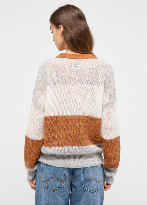 Damski Sweter Mustang Havana Light Knit Stripe - 1015955-12666