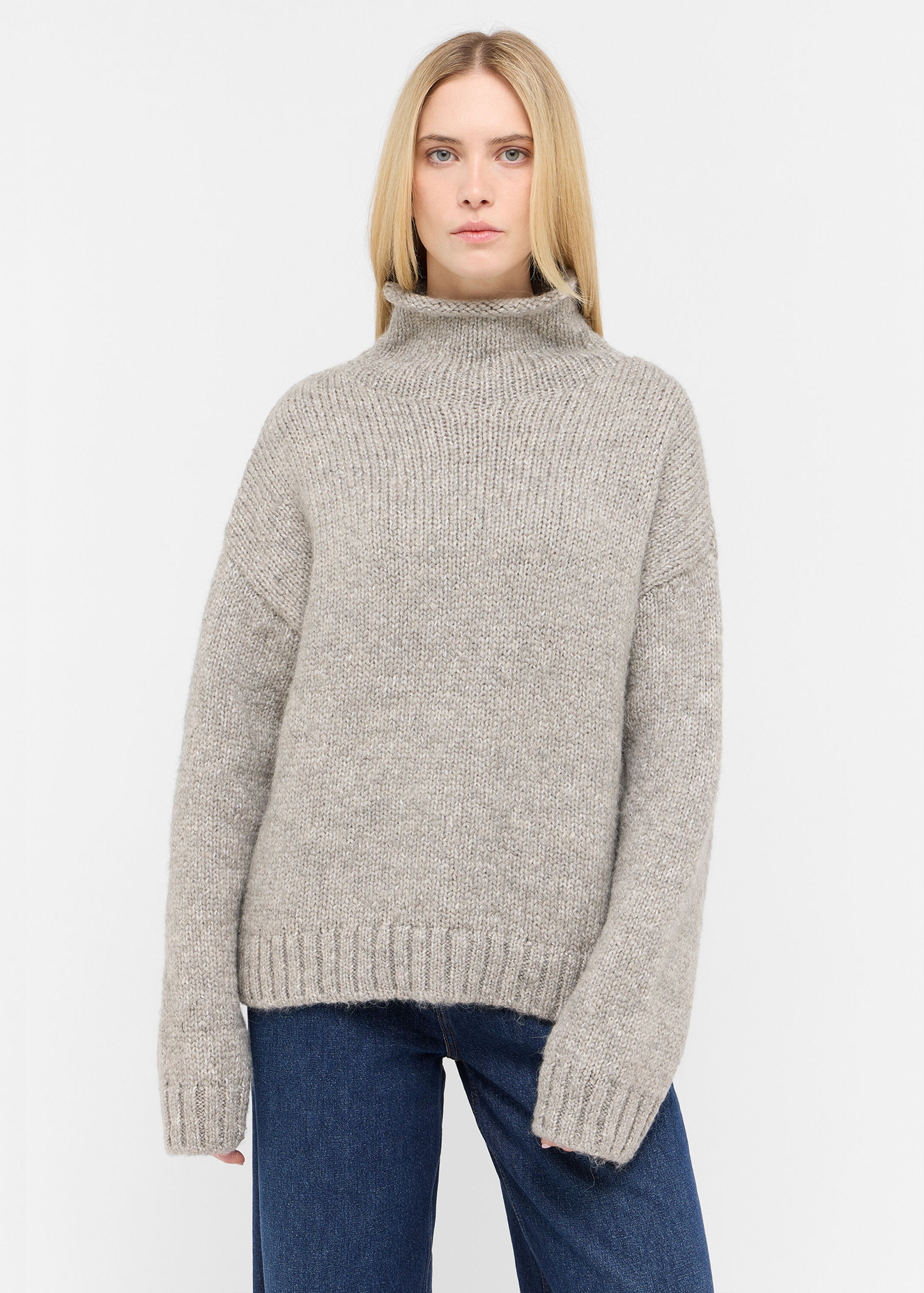 Damski Sweter Mustang Style Iva Mid Grey Mlange - 1015954-4140