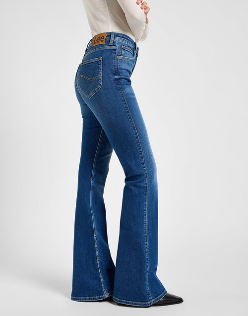 Damskie Spodnie Dzinsowe Lee Breese Mid Stop - 112355266